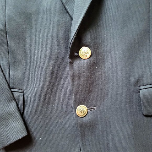 Vintage Jack Fraser Deep Navy Wool Blazer, sz 38S - Picture 7 of 14